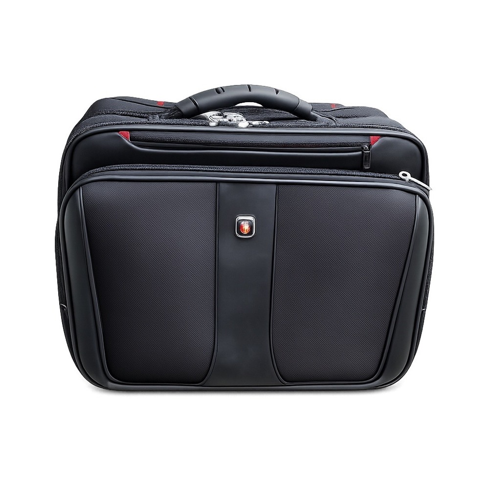 SwissGear Wenger Patriot II 17" Rolling Laptop Briefcase Black/Grey Travel